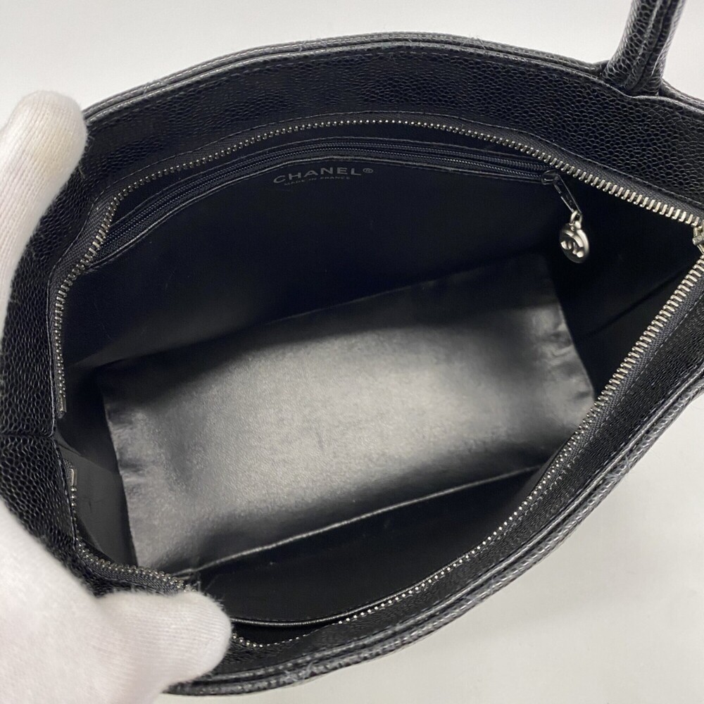 CHANEL Black Caviar Leather Reissue Tote Bag - Picture 4 of 11